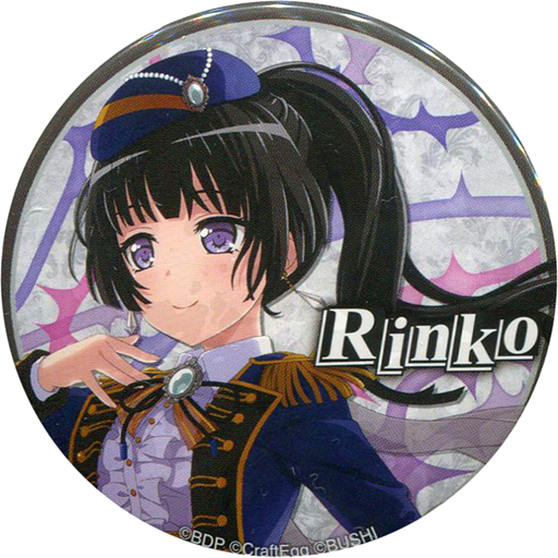 Rinko Shirokane Normal Roselia BanG Dream! Commemorative Random Button Roselia x Raise A Suilen Joint Live: Rausch und/and Craziness Eve Festival Limited [USED]