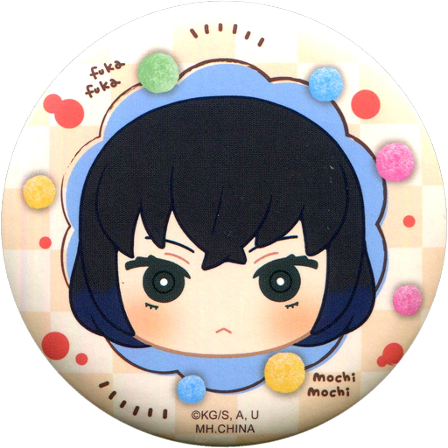 Inosuke Hashibira Demon Slayer: Kimetsu no Yaiba Button Collection Fukafuka Squeeze Pan Arc [USED]