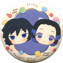 Demon Slayer: Kimetsu no Yaiba Giyu Tomiokau Shinobu Kocho Can Badge Collection Fukafuka Squeeze Pan Edition Buttons [USED]