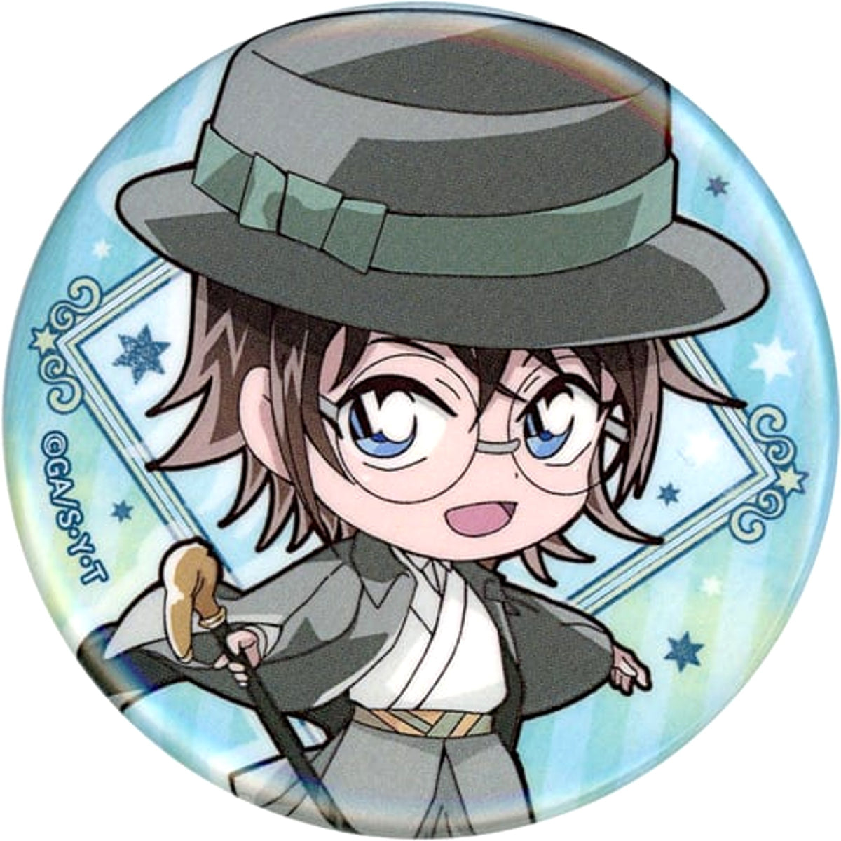 Detective Conan Shukichi Haneda Trading Can Badge Buttons [USED]