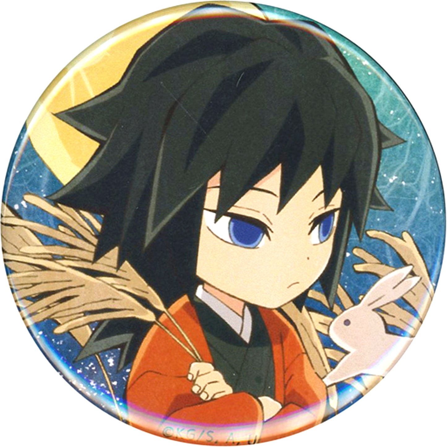 Giyu Tomioka Demon Slayer Cafe 57mm Random Button ufotable Cafe Otsukimi Event Moon Viewing [USED]
