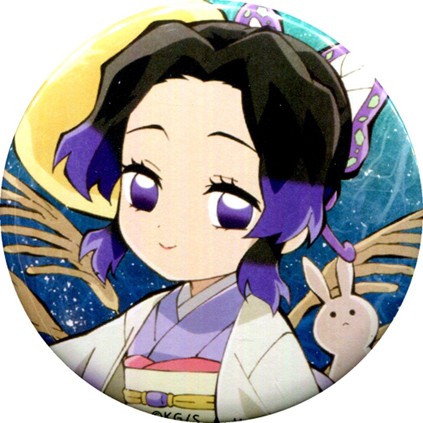 Shinobu Kocho Demon Slayer Kimetsu no Yaiba Cafe x ufotable Cafe Moon Viewing Event 57mm Random Button [USED]