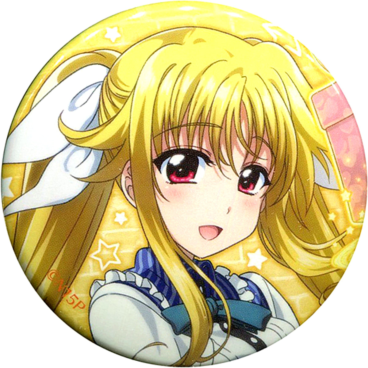 Fate Testarossa Magical Girl Lyrical Nanoha 15th Anniversary Party Chara Badge Collection Button [USED]