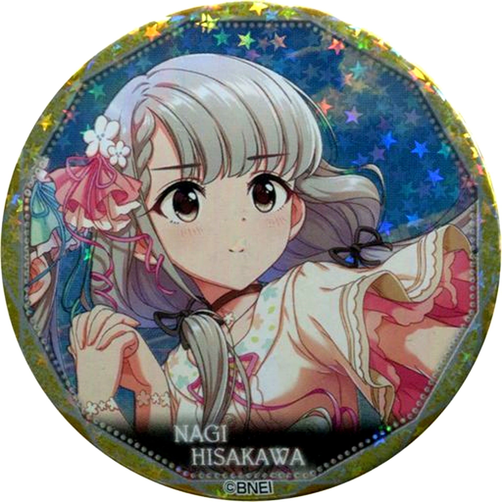 Nagi Hisakawa Hologram Idolmaster Cinderella Girls x Tokyu Hands Limited Trading Button Vol.2 B [USED]