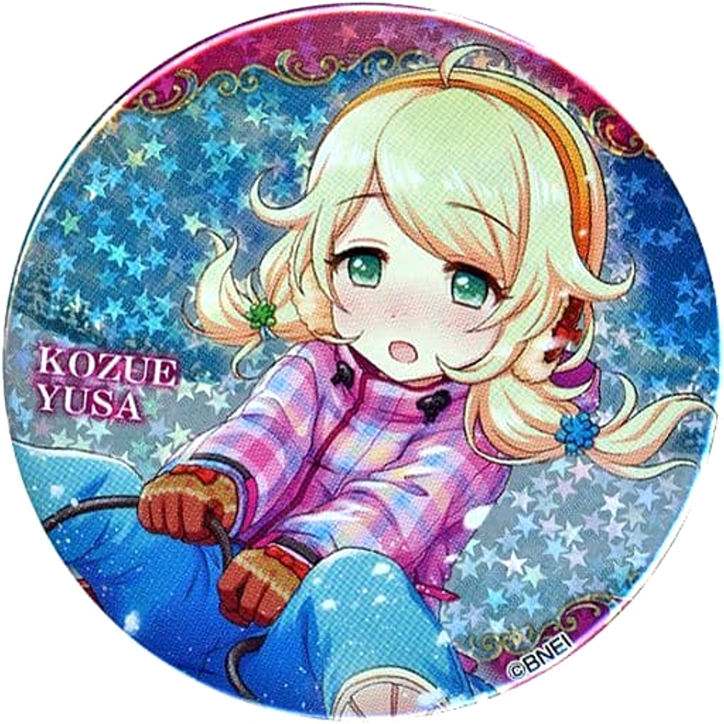 THE IDOLM@STER Cinderella Girls Kozue Yusa Hologram Trading Can Badge Part 3 A Tokyu Hands Limited Buttons [USED]