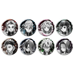 Demon Slayer: Kimetsu no Yaiba Kyojuro Rengoku & Others Character Badge Collection Ink Painting Style Part 3 All 8 Types Set Buttons [USED]