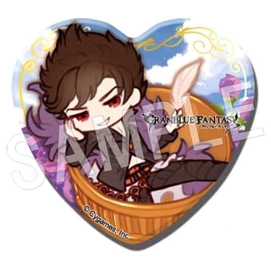 Granblue Fantasy Belial Trading Heart Shaped Can Badge Buttons [USED]