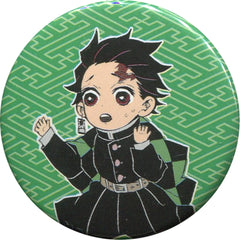 Demon Slayer: Kimetsu no Yaiba Tanjiro Kamado Background: Sayagata Pattern Collection Can Badge Petit Character Ver. Jump Festa 2020 Limited Buttons [USED]