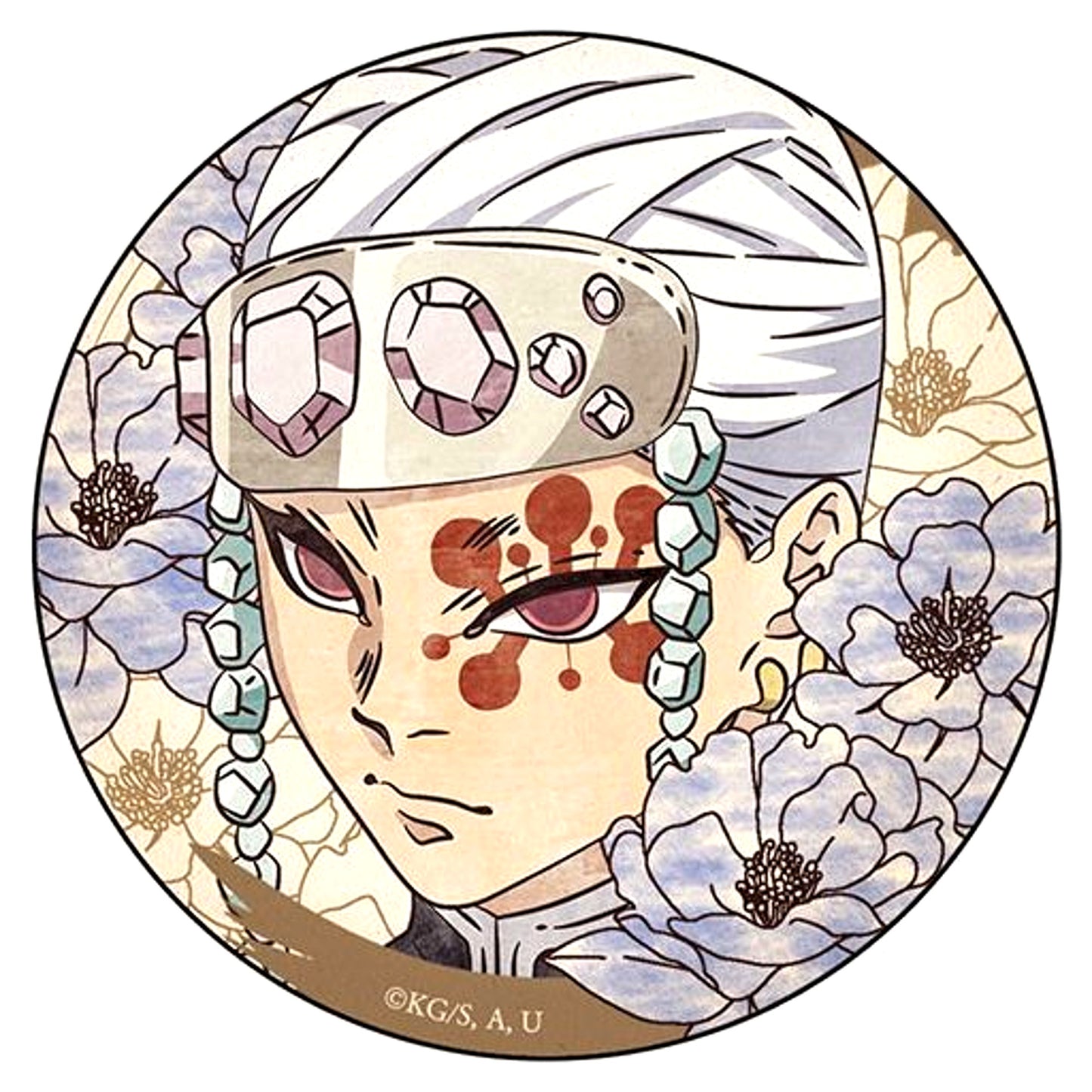 Tengen Uzui Demon Slayer Button [USED]