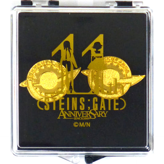 Steins;Gate 11th Anniversary Logo Version Lab Mem Pin Badge Set C97 Limited Set of 2 Buttons [USED]