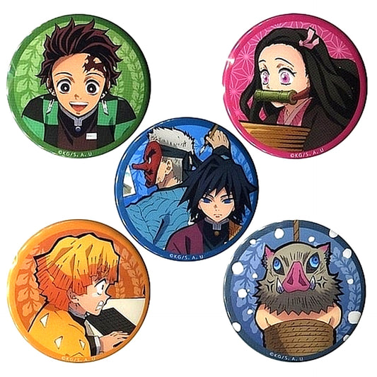 Single Item Set of 5 Buttons C97 Demon Slayer Staff Memorial Book Bundle Bonus [USED]