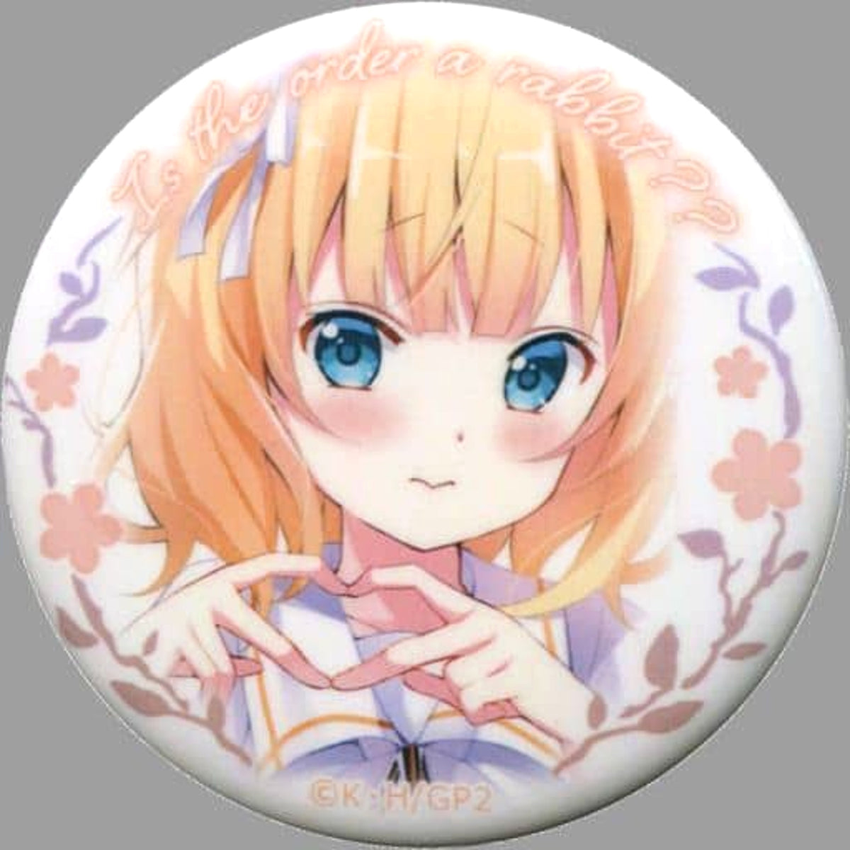 Is the Order a Rabbit?? Syaro Blind Packaged Can Badge Heart Pose C97 Limited Buttons [USED]