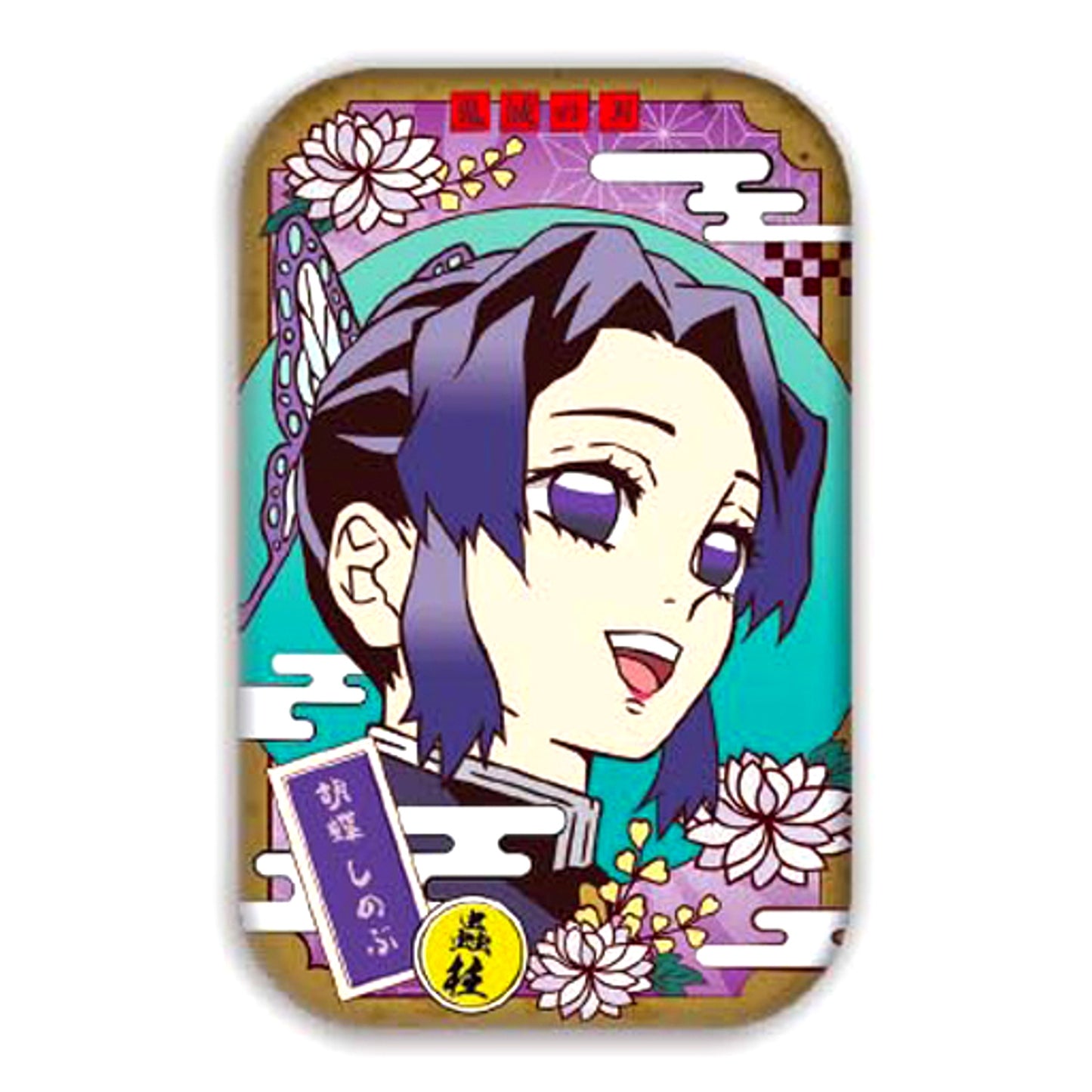 Shinobu Kocho Demon Slayer: Kimetsu no Yaiba Marukaku Button 3 [USED]