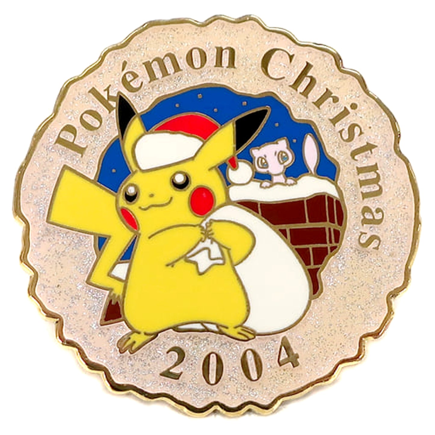 Pokemon Pikachu Logo Pins Christmas 2004 Pokemon Center Limited Pins [USED]