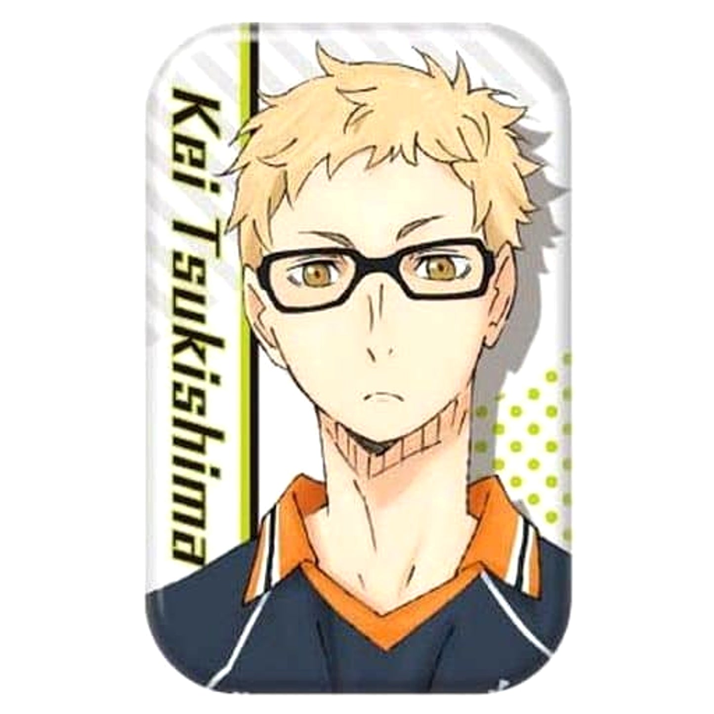 Kei Tsukishima Haikyu!! To The Top Round Squiare Button [USED]