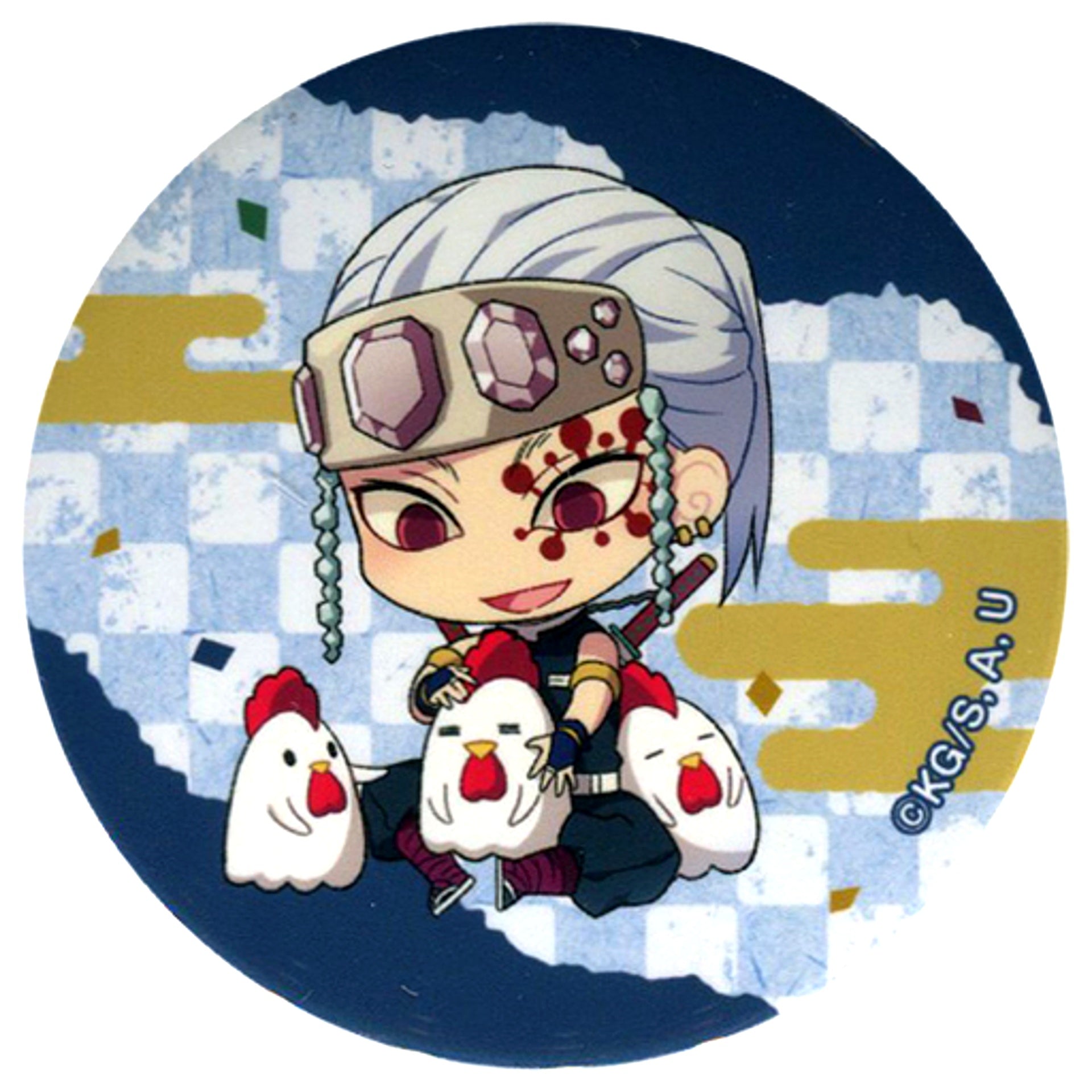 Tengen Uzui Demon Slayer Kimetsu no Yaiba Button Lawson Collaboration Store Limited [USED]