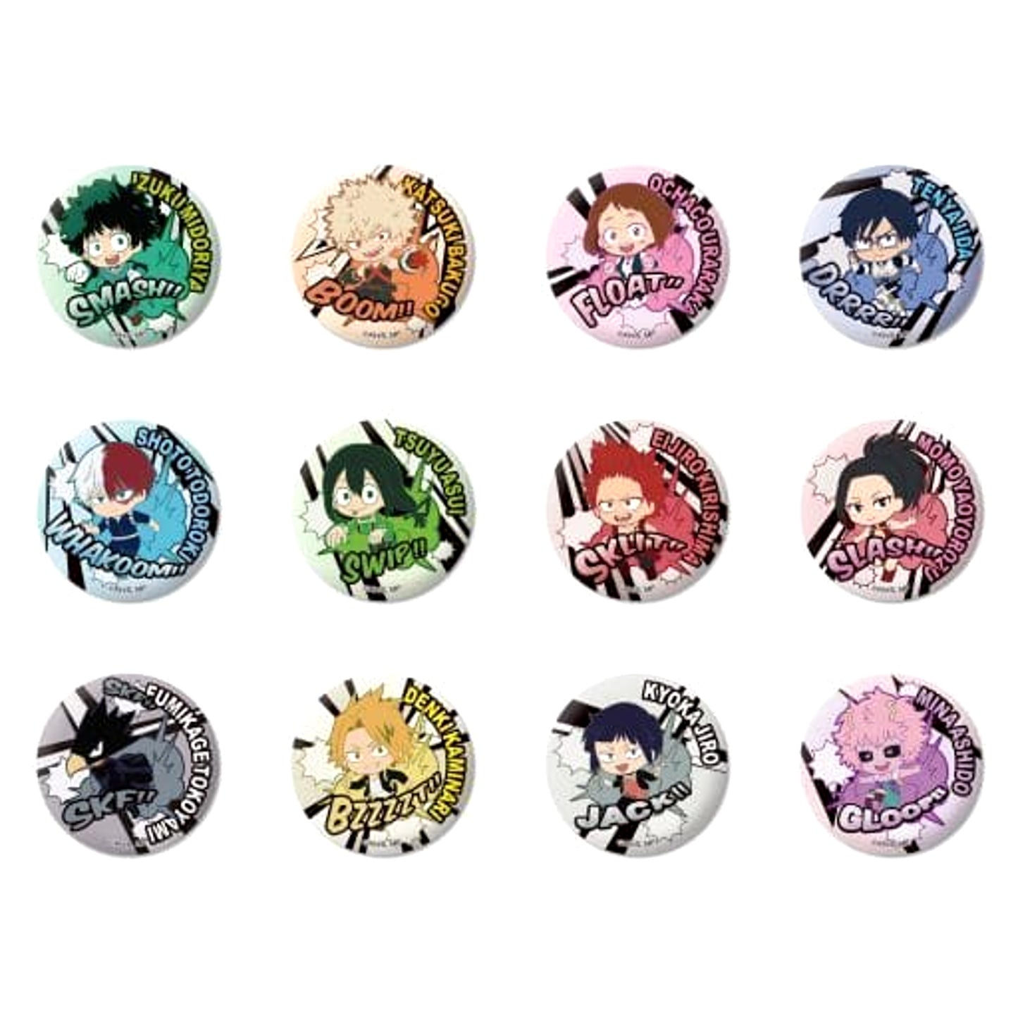 My Hero Academia Izuku Midoriya & Others 2.5 Trading Can Badge All 12 Types Set Buttons [USED][Pre-Order]