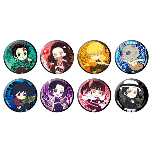 Set of 8 Demon Slayer: Kimetsu no Yaiba Cloth Button Collection Part 1 [USED]