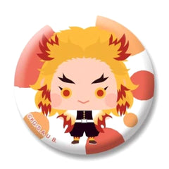 Demon Slayer: Kimetsu no Yaiba Kyojuro Rengoku Cheechara Trading Can Badge Buttons [USED]