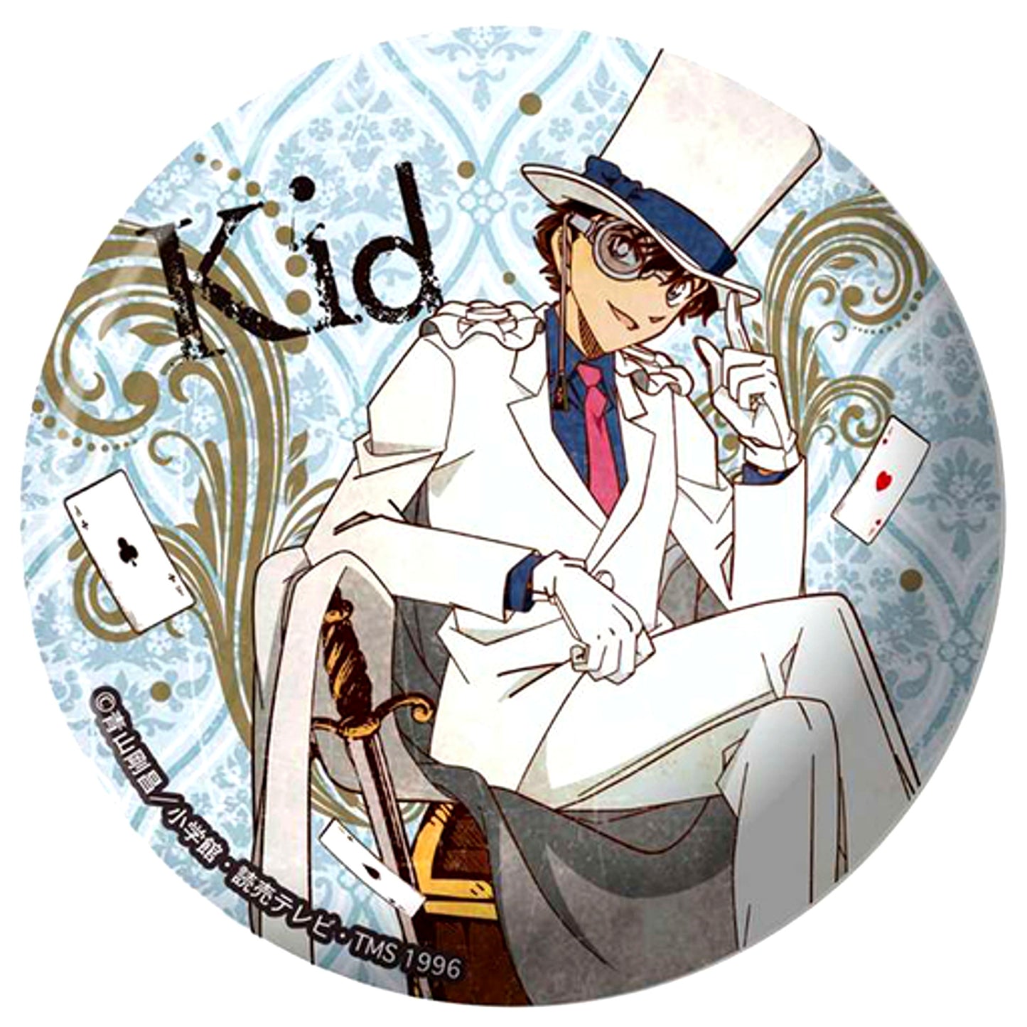 Kaitou Kid Detective Conan Vintage Series Button [USED]