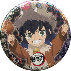 Demon Slayer: Kimetsu no Yaiba Inosuke Hashibira Holo Ver. Christmas Event 56mm Can Badge Buttons [USED]
