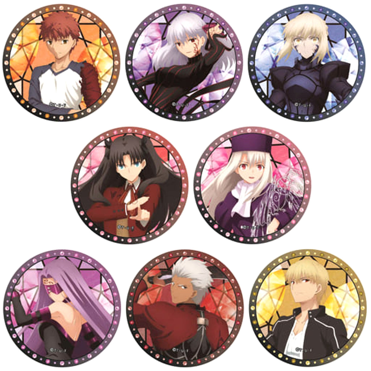 Fate/stay night: Heaven's Feel Shiro Emiya & Others Can Badge All 8 Types Set Buttons [USED]