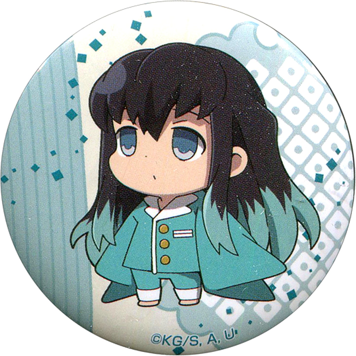 Muichiro Tokito Demon Slayer Kimetsu no Yaiba Eforme Pajachara Button Vol.6 [USED]