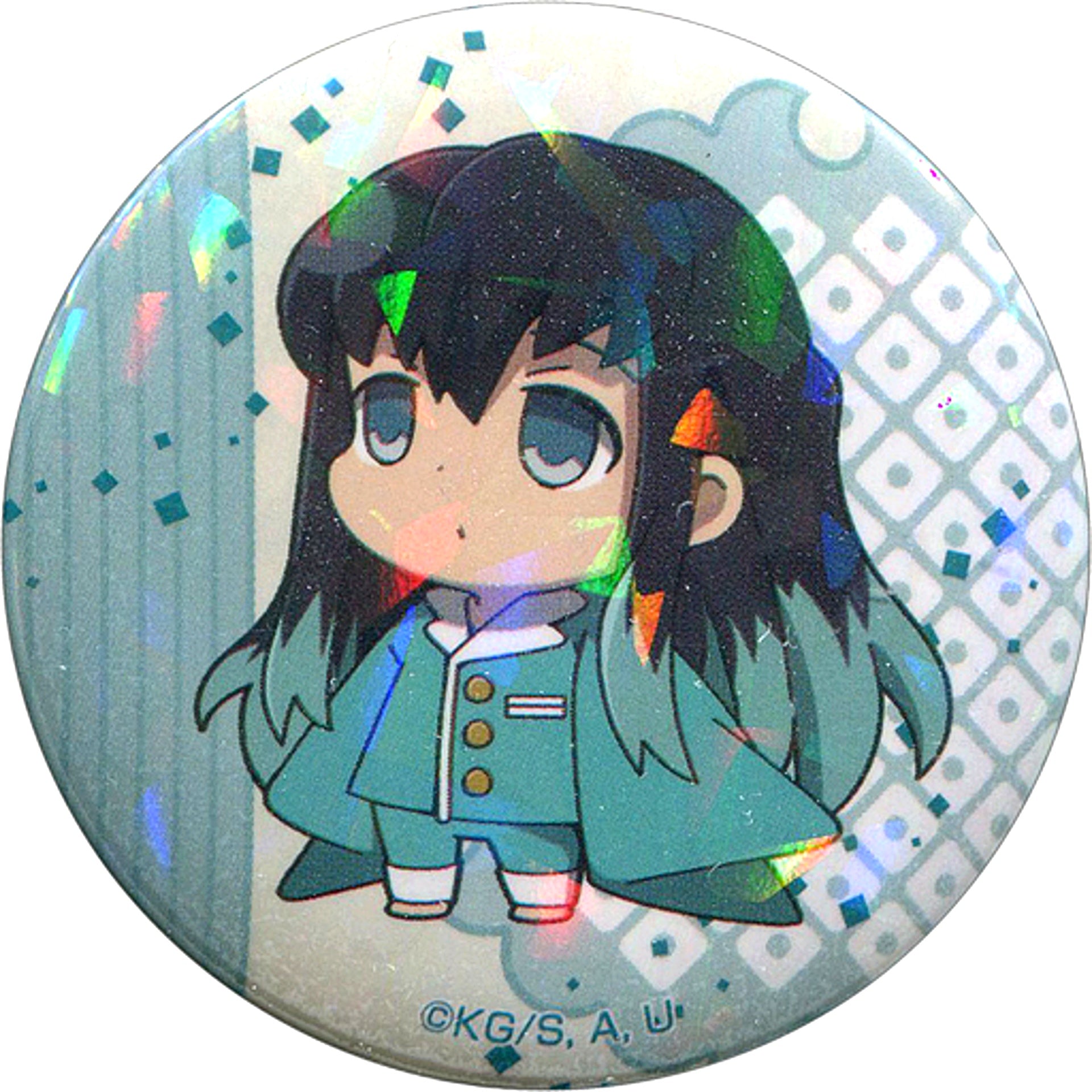 Muichiro Tokito Demon Slayer Hologram Ver. Eforme Pajachara Button Vol.6 [USED]