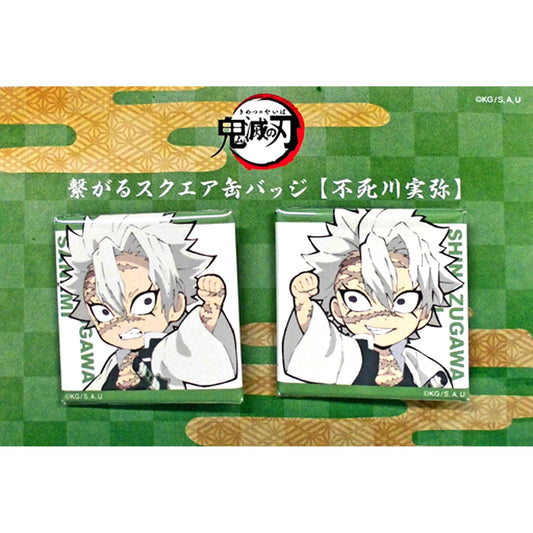 Set of 2 Sanemi Shinazugawa Demon Slayer: Kimetsu no Yaiba Connecting Square Button 1st Term Character Emaki Cafe in ufotable Cafe [USED]
