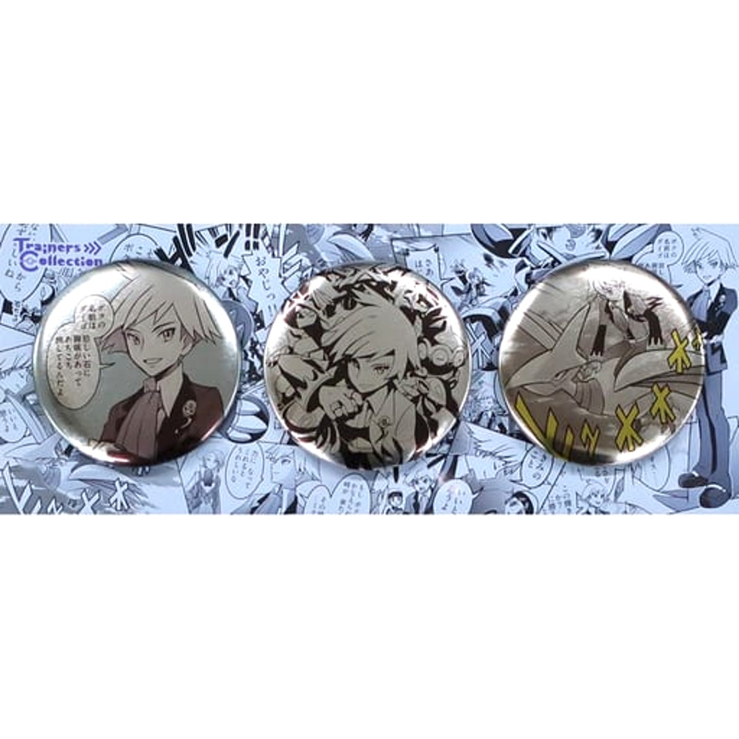 Pokemon Omega Ruby Alpha Sapphire Steven Stone & Others Tc: Oa Champion Daigo Can Badge Pokemon Center Limited Set of 3 Buttons [USED]