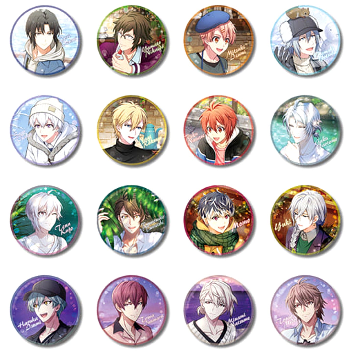 IDOLiSH7 Iori Izumi & Others 2020 Calendar Ver. Trading Can Badge Trading Can Badge All 16 Types Set Buttons [USED]
