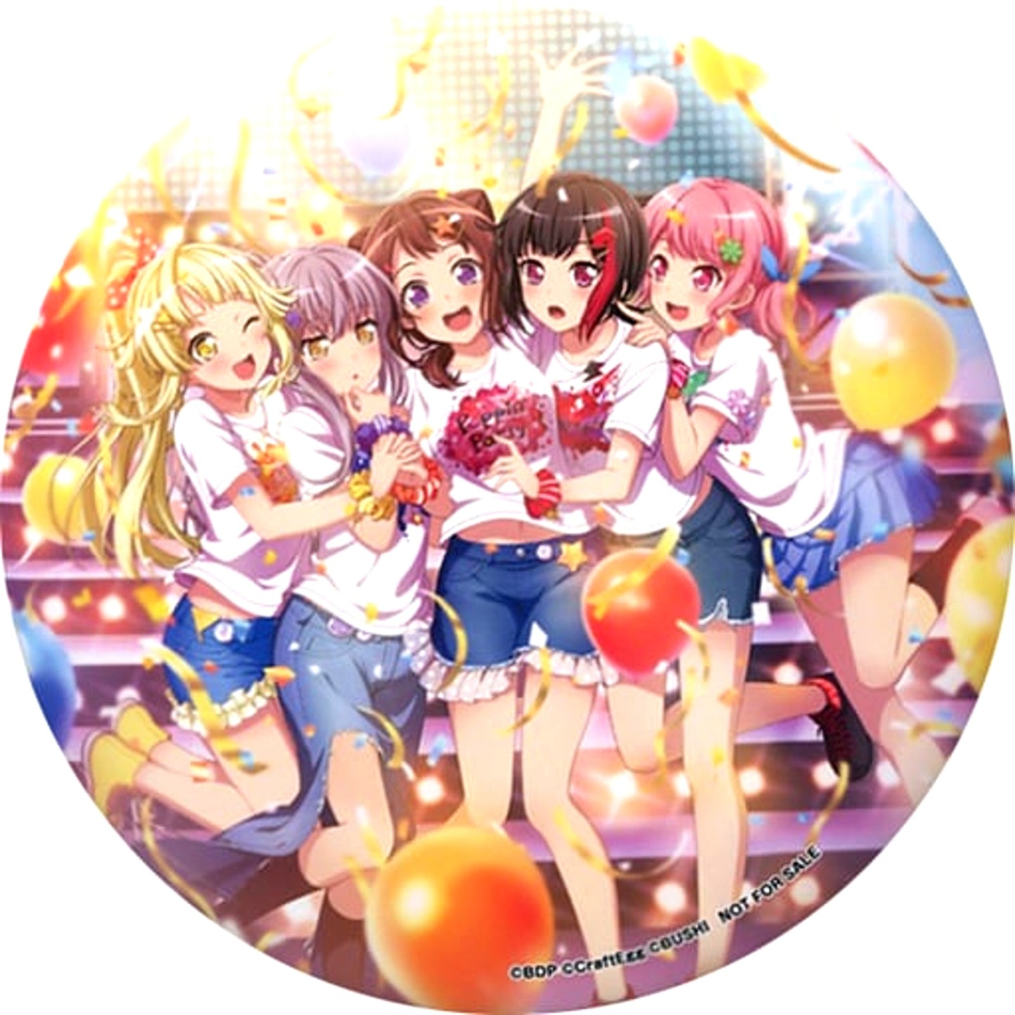 Vocal Group BanG Dream! Girls Band Party! BIG Button with Stand Epos Card Debut Memorial Event in Marui New Enrollment Bonus [USED]