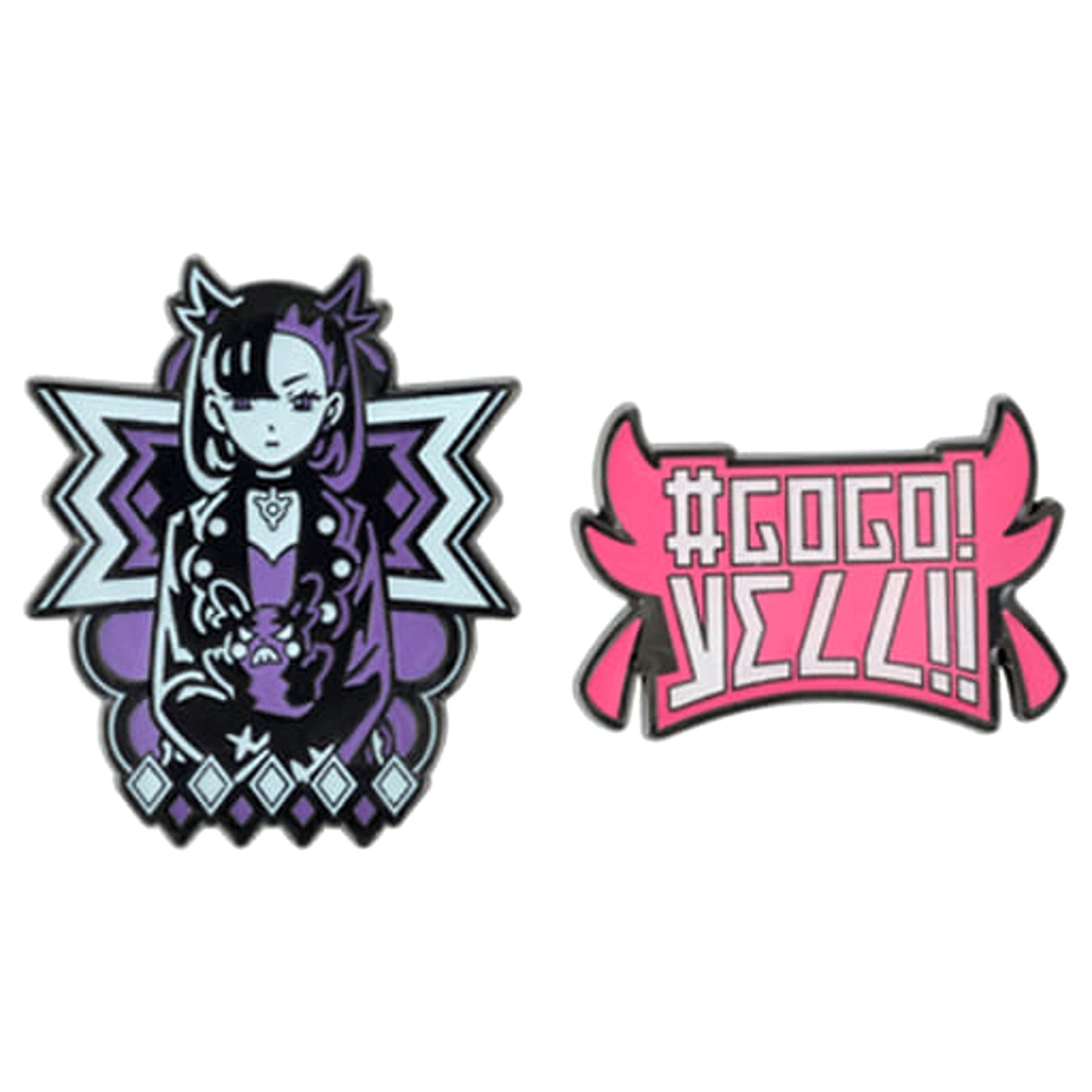 Pokemon Marnie Morpeko Hangry Mode Pins #Gogo!Yell!! Pokemon Center Limited Set of 2 Pins [USED]