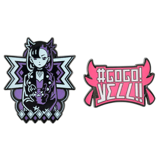 Pokemon Marnie Morpeko Hangry Mode Pins #Gogo!Yell!! Pokemon Center Limited Set of 2 Pins [USED]