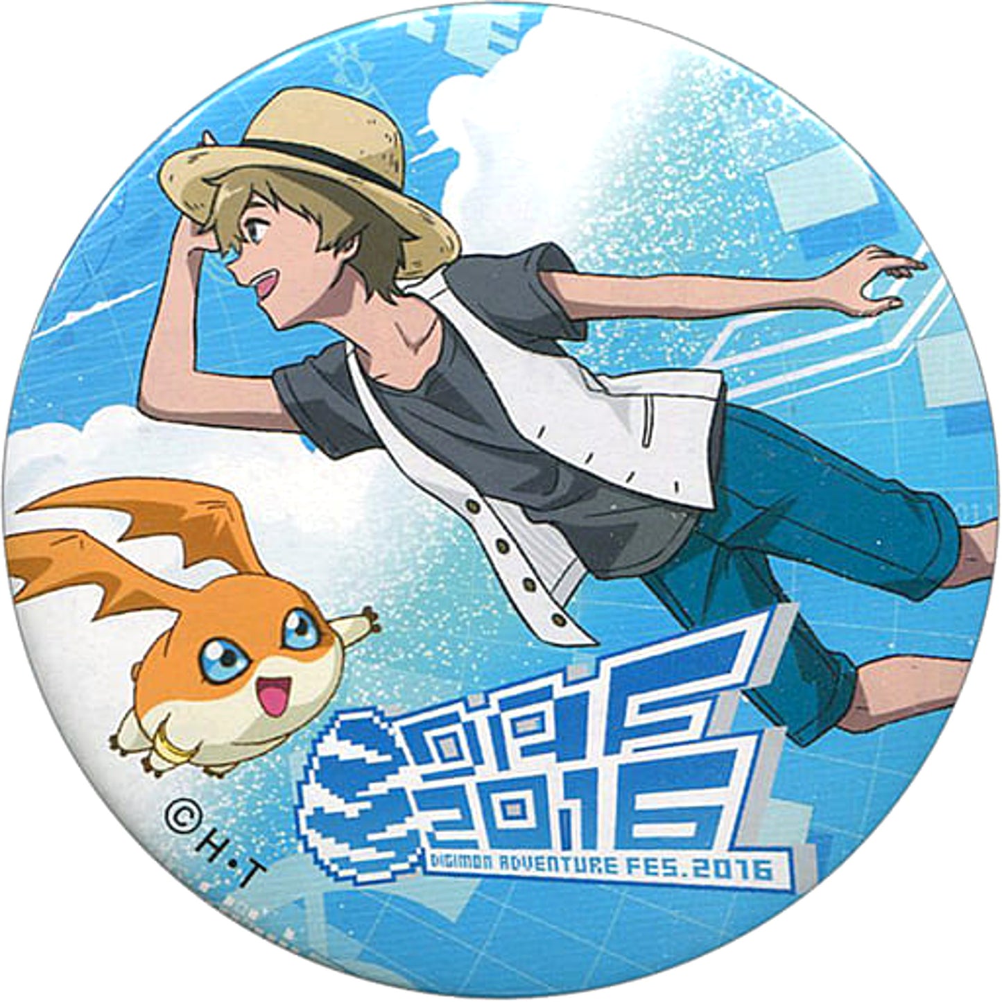 Digimon Adventure tri. Takeru Takaishi Patamon Can Badge Collection Digimon Adventure Fes.2016 Limited Buttons [USED]