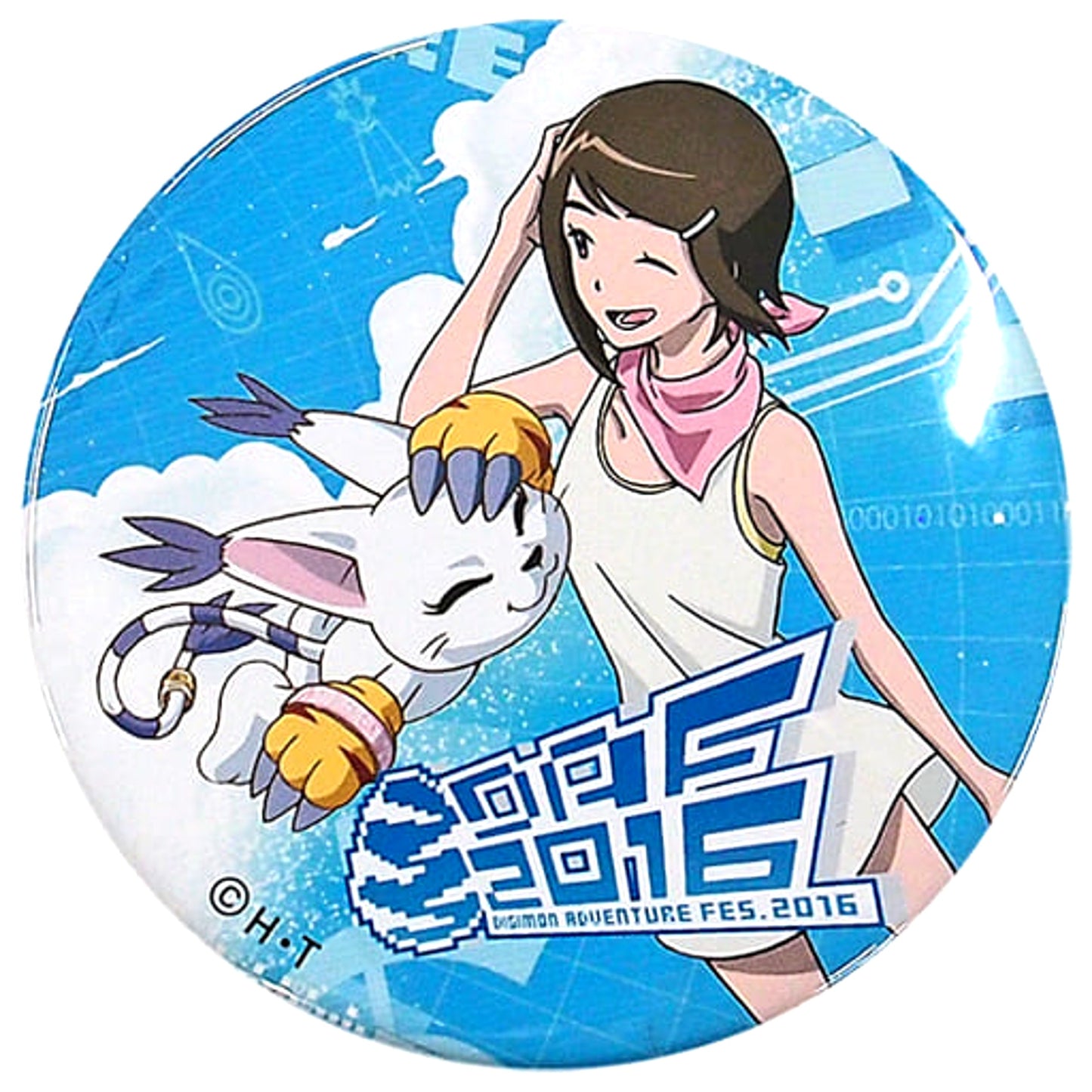 Digimon Adventure tri. Hikari Yagami Tailmon Can Badge Collection Digimon Adventure Fes.2016 Limited Buttons [USED]