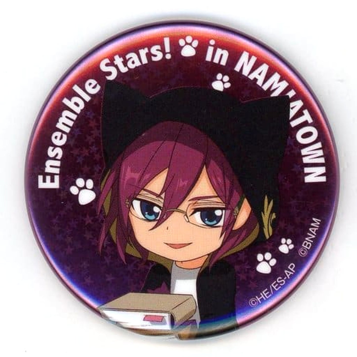 Ensemble Stars! Ibara Saegusa Glitter Can Badge Collection C Namja Town Sagashite! Mitsukete! Kakurenbo Limited Buttons [USED]