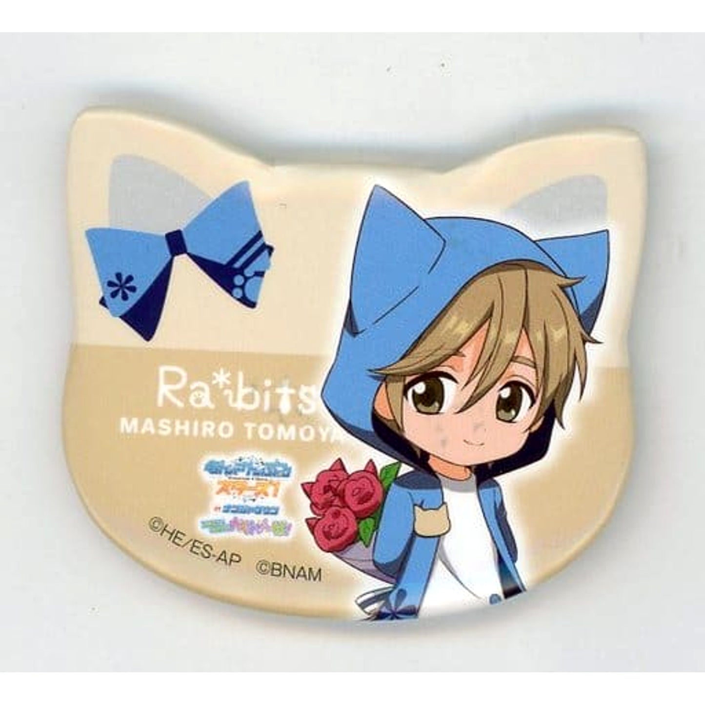 Ensemble Stars! Tomoya Mashiro Cat Shaped Can Badge Collection C Namja Town Search! Find! Hide And Seek Limited Buttons [USED]