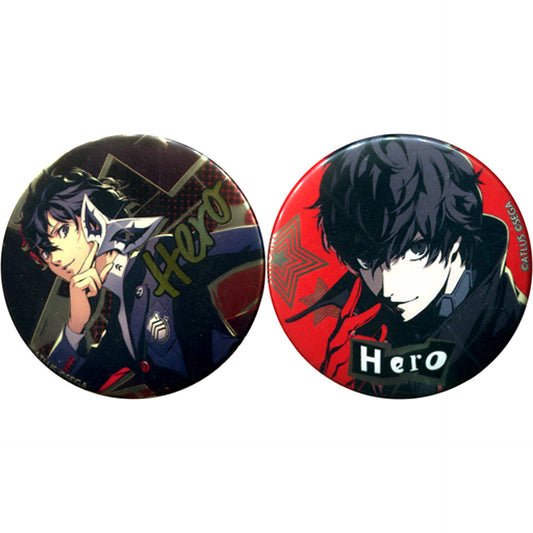 Set of 2 Protagonist 1 Persona 5 The Royal Metal Style Button Prize D-1 Rakuten Collection [USED]