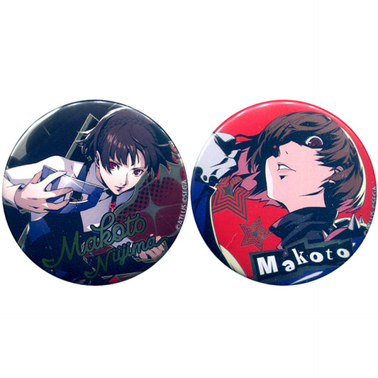 Makoto Niijima D-7 Prize Metal Style Button Set of 2 Rakuten Collection Persona 5 The Royal [USED]