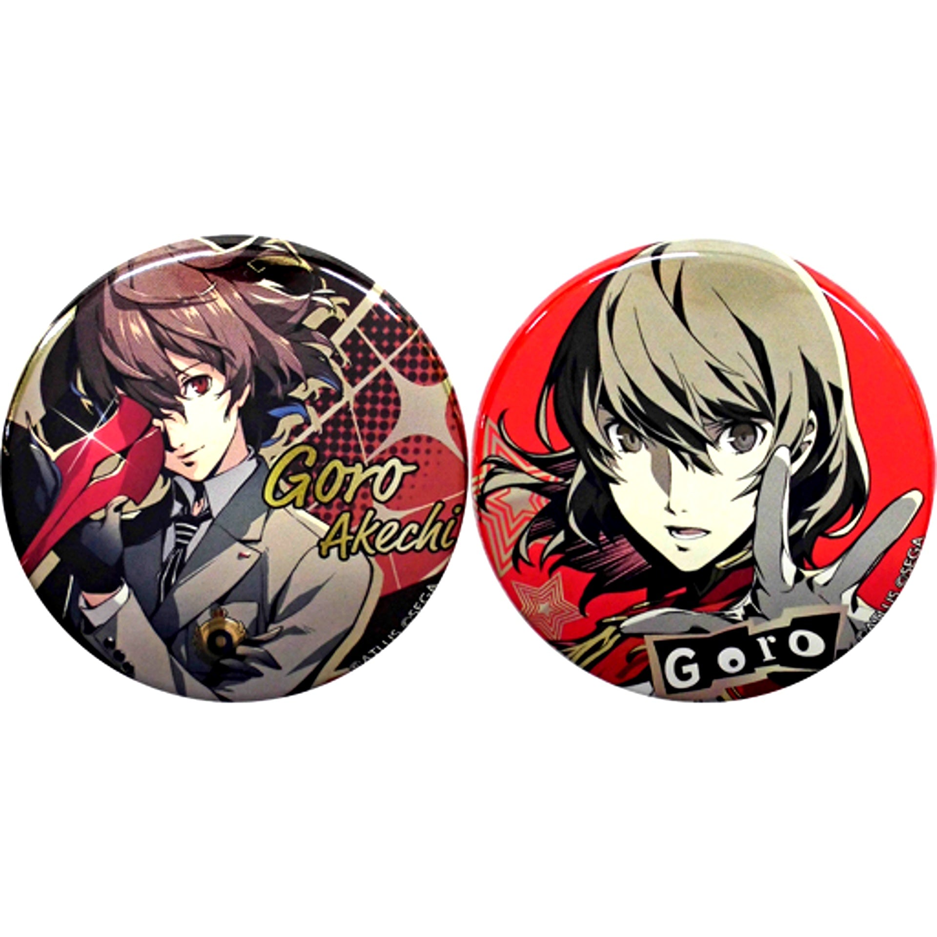 Goro Akechi D-10 Prize Persona 5 Royal Metal Style Button Set of 2 Rakuten Collection [USED]