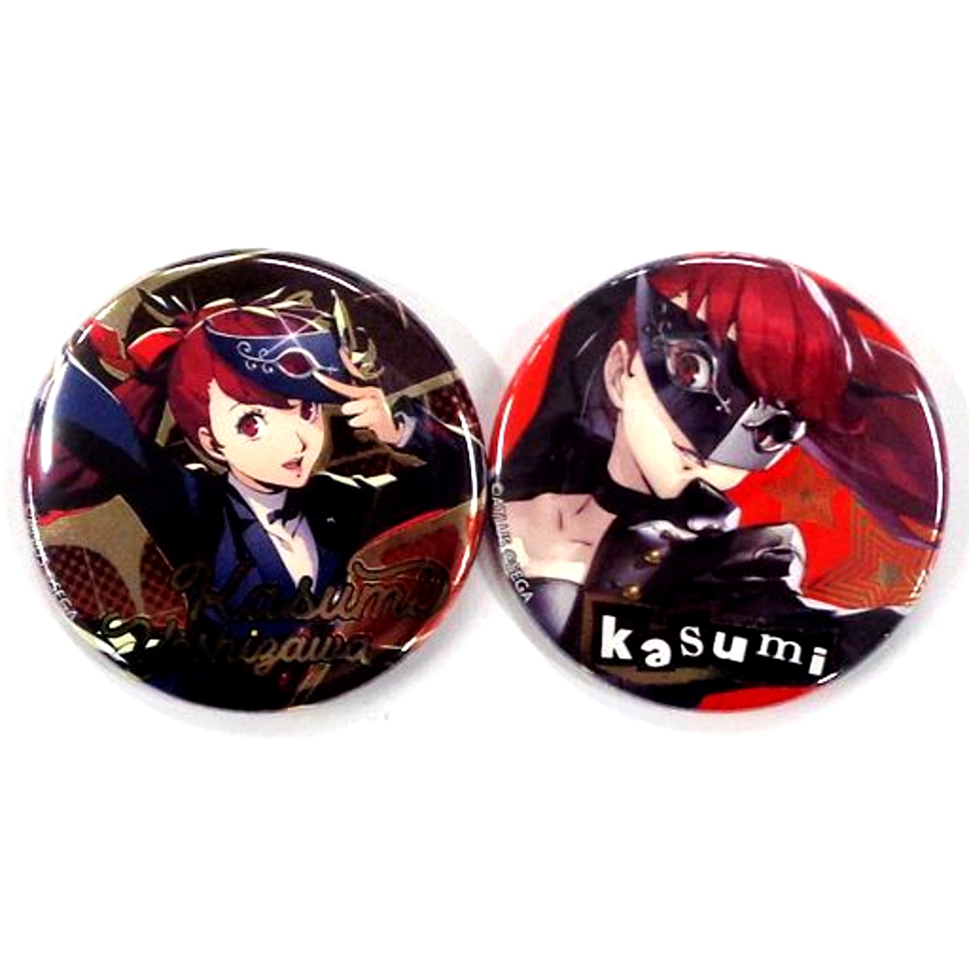 Set of 2 Kasumi Yoshizawa Persona 5 The Royal Metal Style Button Prize D-11 Rakuten Collection [USED]