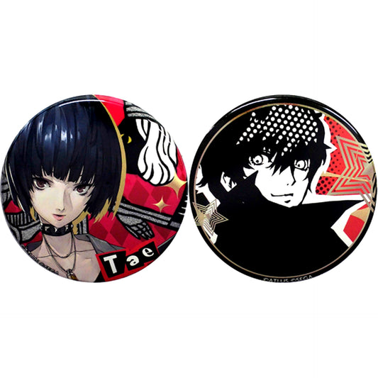 Set of 2 Tae Takemi Persona 5 Royal Metal Style Buttons Rakuten Collection D-18 Prize [USED]