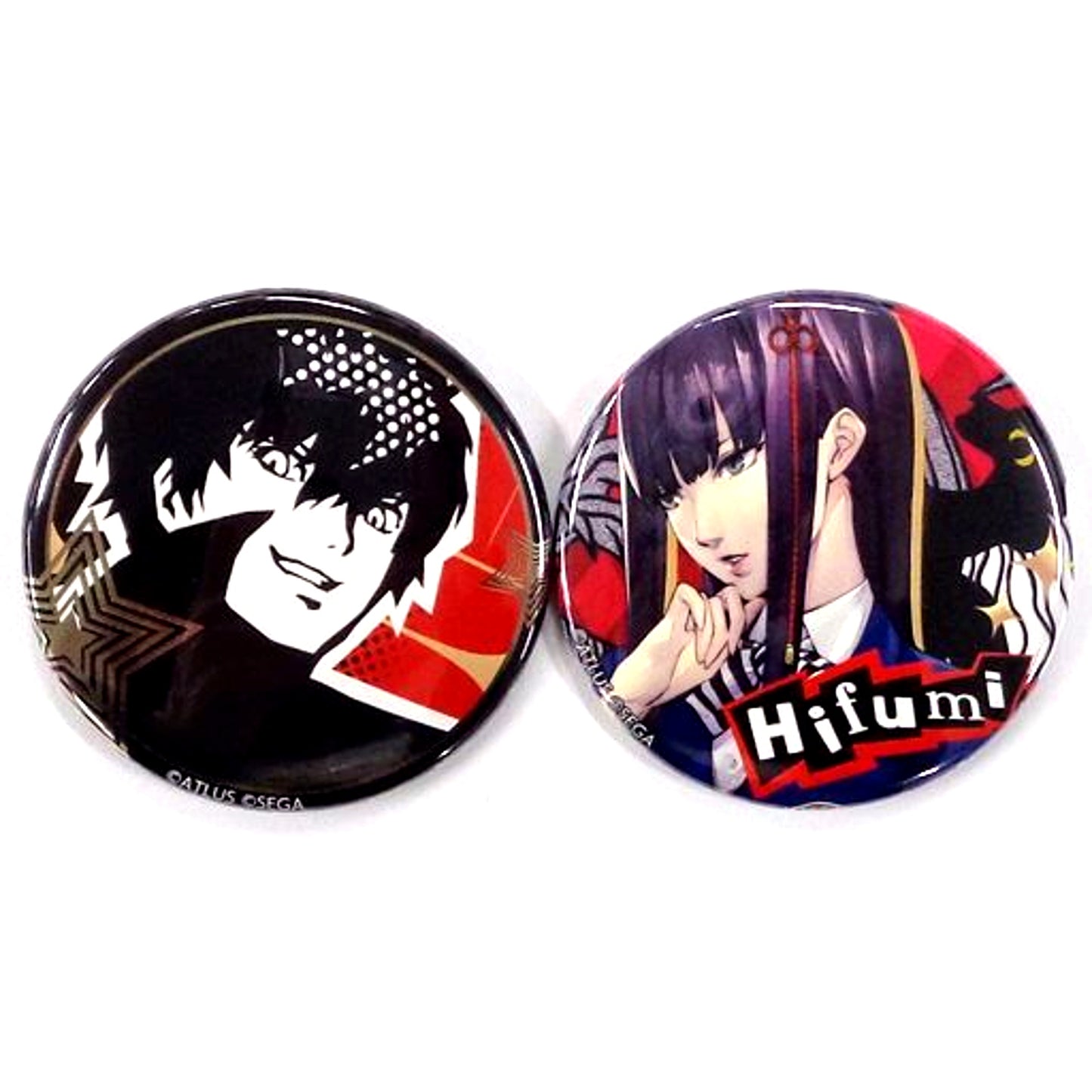 Set of 2 Hifumi Togo Persona 5 The Royal Metal Style Button Prize D-22 Rakuten Collection [USED]