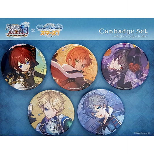Knights Mercstoria X Ensemble Stars 5 Piece Set Button Set [USED]