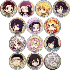 Demon Slayer: Kimetsu no Yaiba Shinobu Kocho & Others Kimetsu Modern Trading Can Badge Fujiiro Shopping Street Amiami Street in Akihabara Limited All 13 Types Set Buttons [USED]