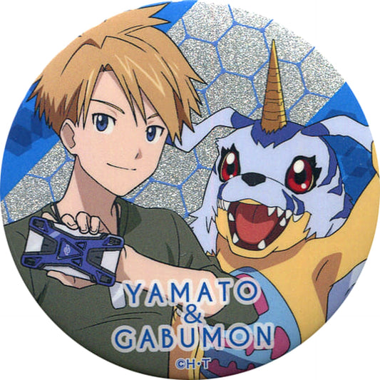 Digimon Adventure: Last Evolution Kizuna Yamato Ishida Gabumon Glitter Can Badge Buttons [USED]