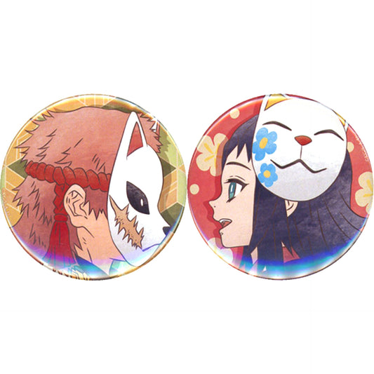 Set of 2 Sabito & Makomo Demon Slayer: Kimetsu no Yaiba Sibling Bond Button Theater Goods [USED]