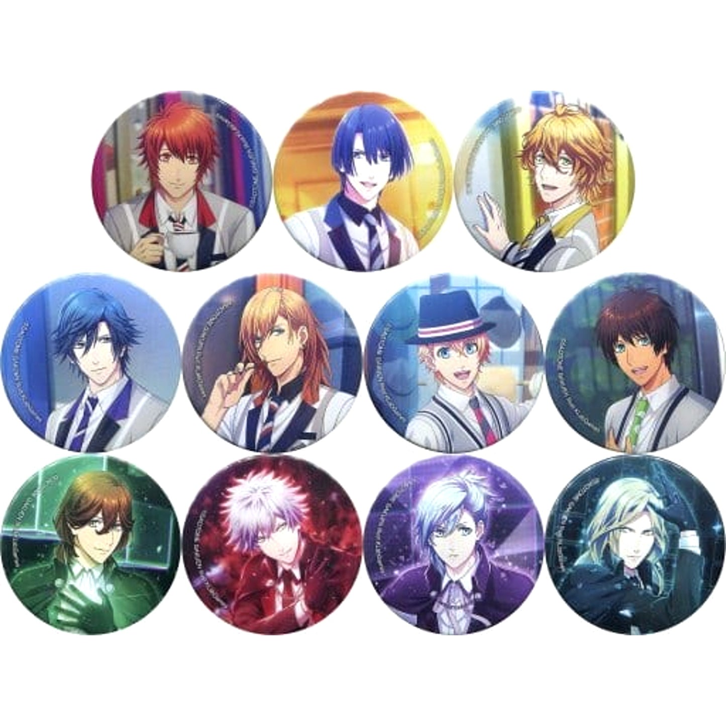 Uta no Prince Sama Shining Live Sho Kurusu & Others Trading Can Badge Shining☁Eomance & Force Live Another Shot Ver. All 11 Types Set Buttons [USED]