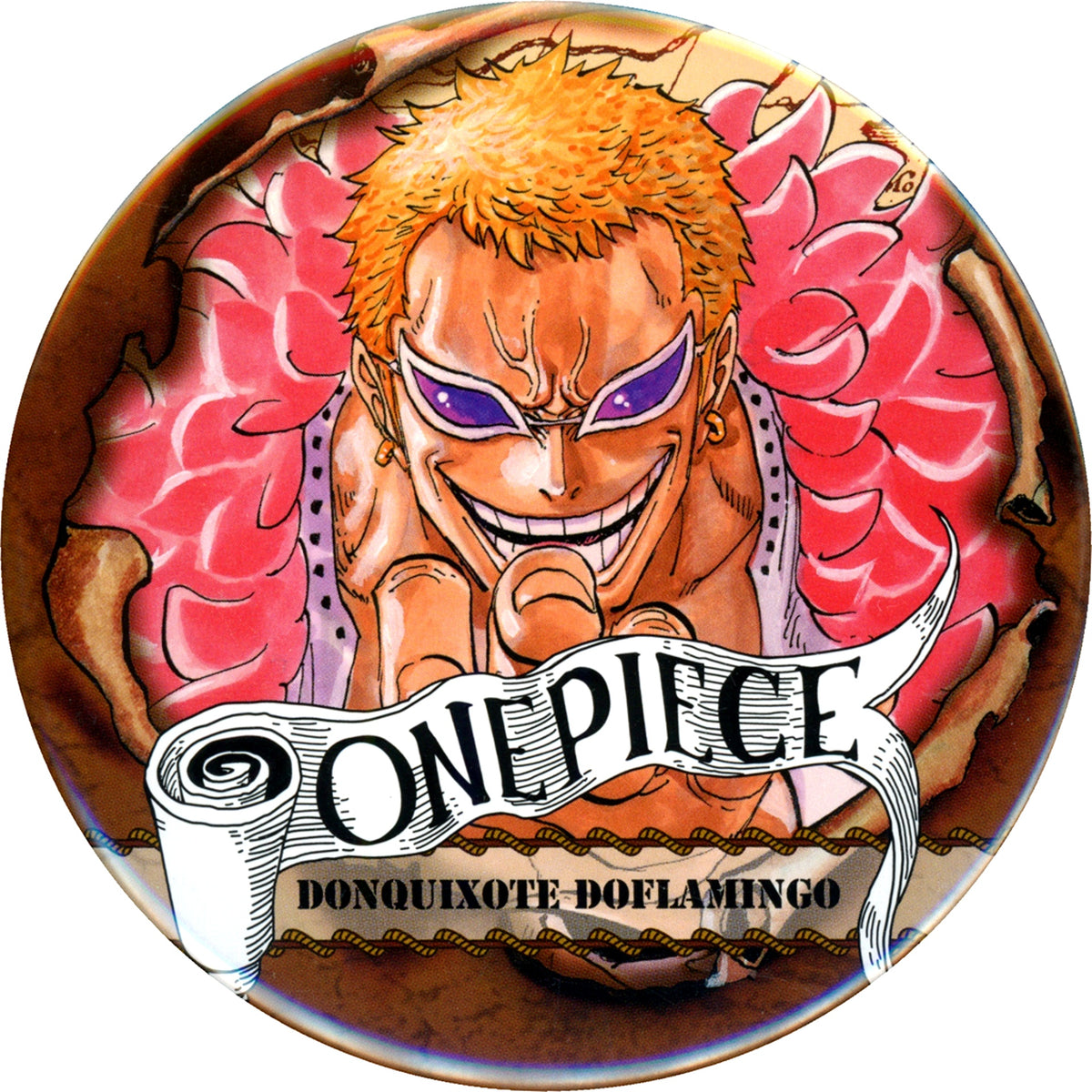 One Piece Donquixote Doflamingo Collection Can Badge Part 4 Buttons [USED]